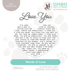 Simon Says Clear Stamp Words Of Love 1365ssc Heart to Heart