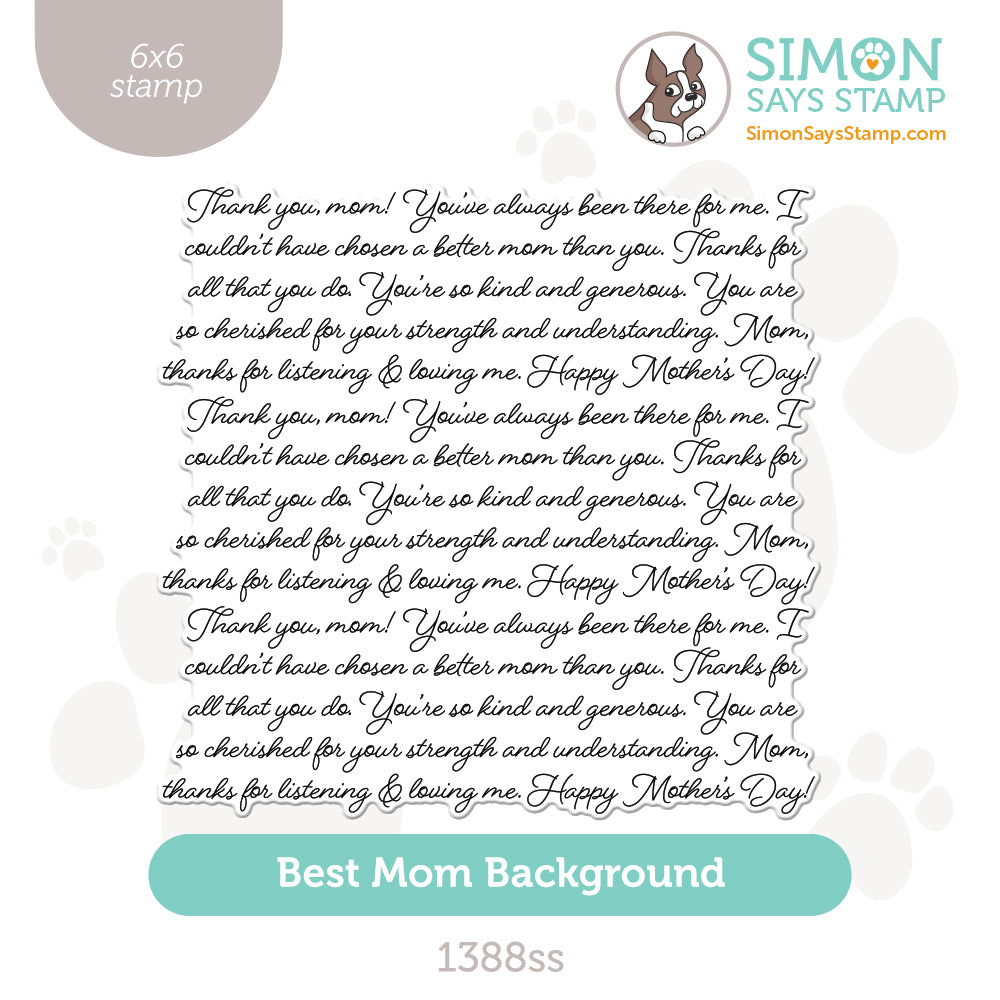Simon Says Clear Stamp Best Mom Background 1388ss In My Heart