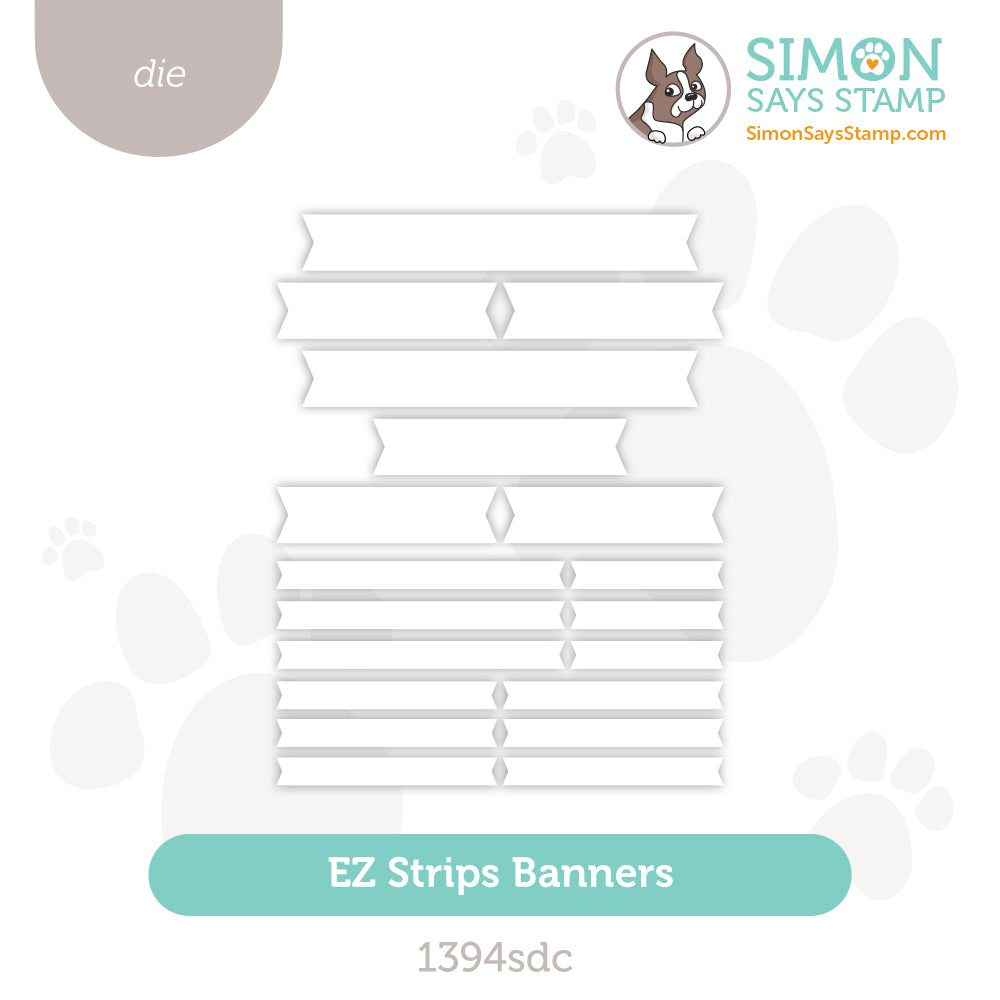 Simon Says Stamp EZ Strips Banners Wafer Dies 1394sdc STAMPtember