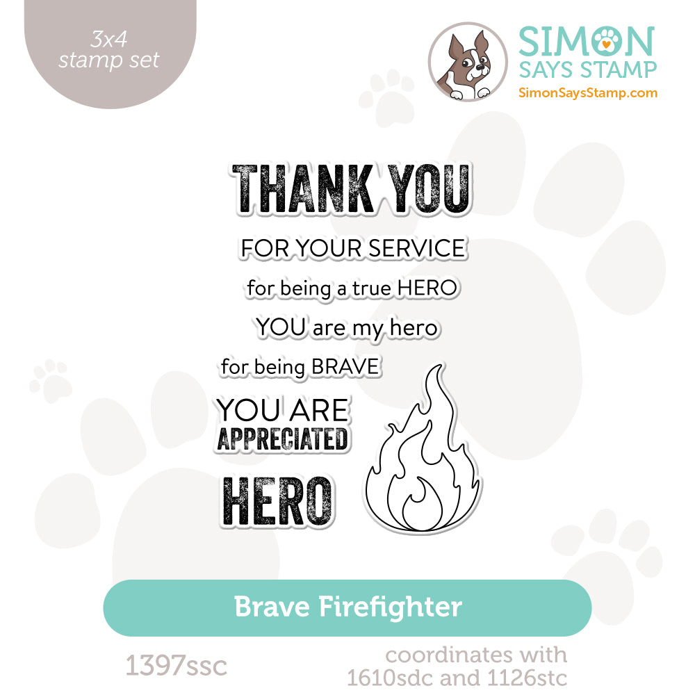 Simon Says Clear Stamps Brave Firefighter 1397ssc Shine On