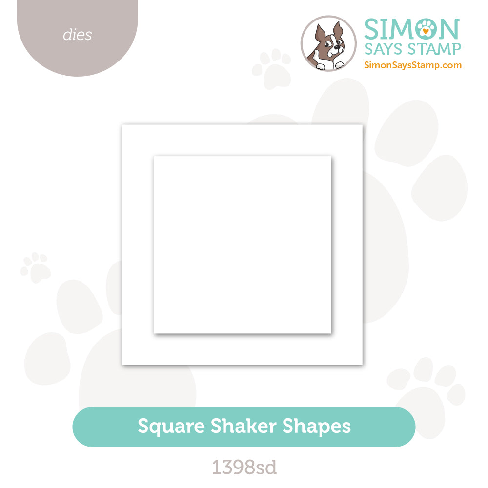 Simon Says Stamp Square Shaker Shapes Wafer Dies 1398sd Heart to Heart