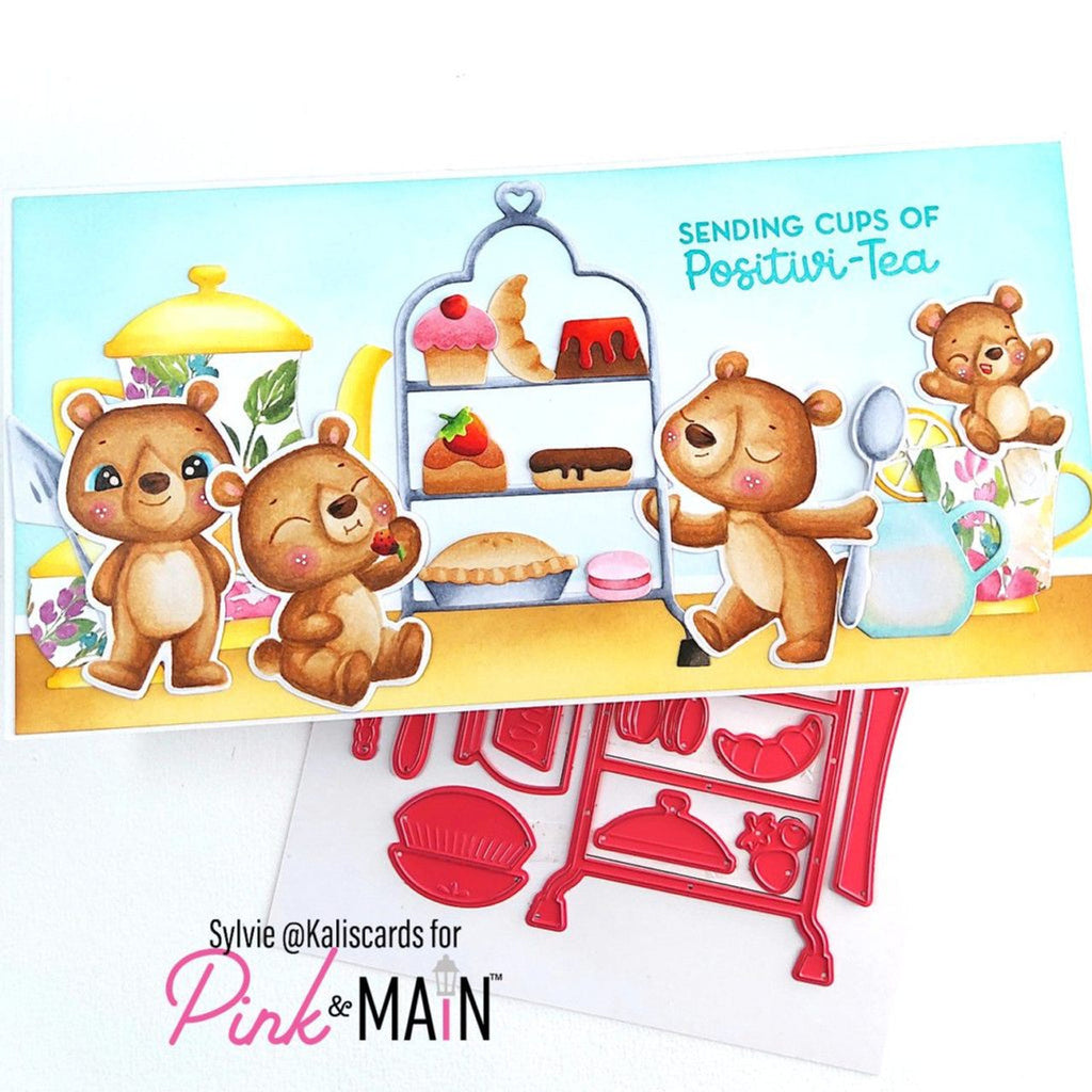 Pink and Main Tea Time Clear Stamps pm0706 cute bears