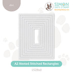 Simon Says Stamp Nested Stitched Rectangles Wafer Dies 1528sd Beautiful Moments