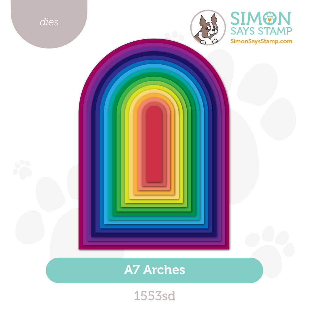 Simon Says Stamp A7 Arches Wafer Dies 1553sd Shine On