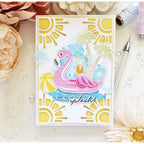 Papertrey Ink Soak Up the Fun Clear Stamp and Die Set sunshine