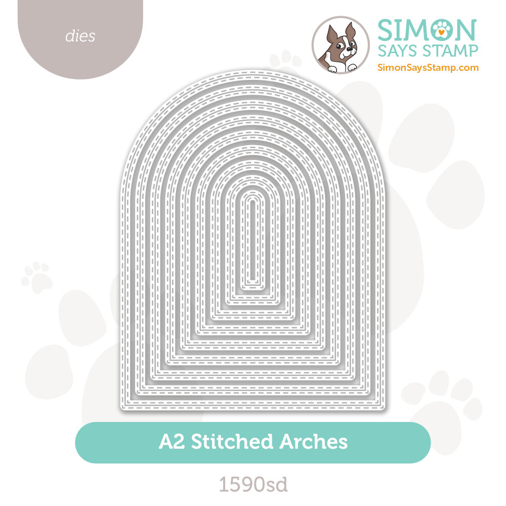 Simon Says Stamp A2 Stitched Arches Wafer Dies 1590sd Every Happiness