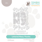 Simon Says Stamp Lettered Many Thanks Wafer Dies 1595sdc Shine On