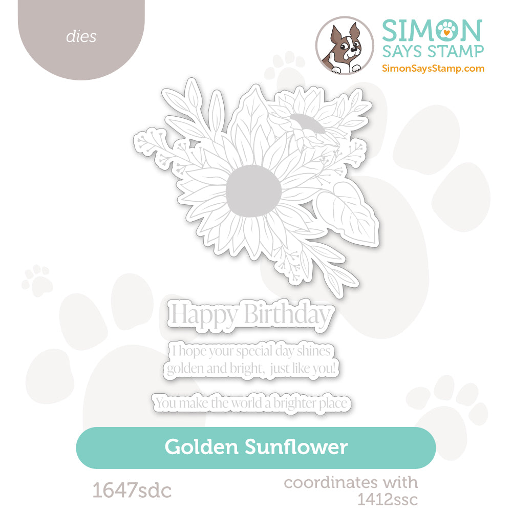 Simon Says Stamp Golden Sunflower Wafer Dies 1647sdc