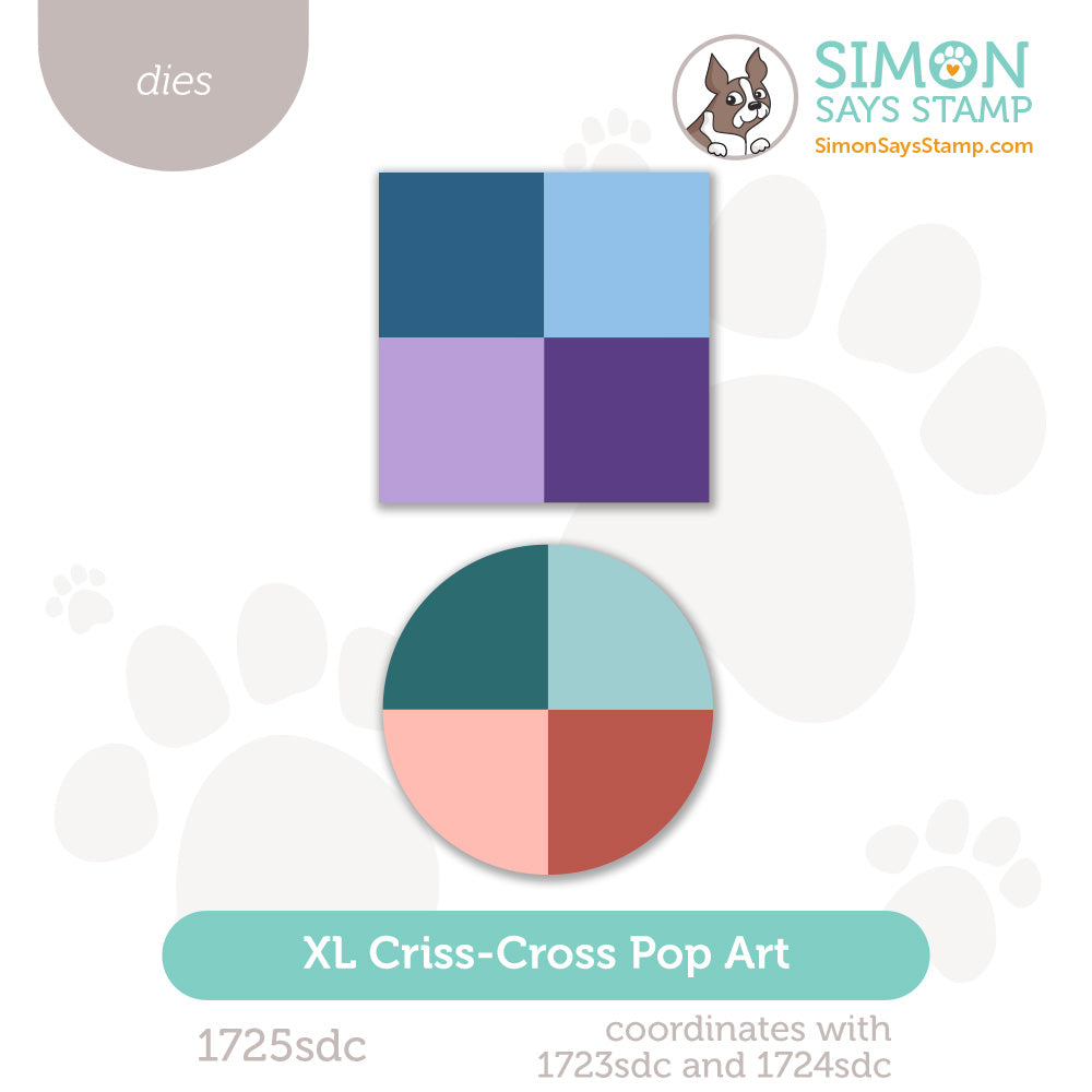 Simon Says Stamp XL Criss-cross Pop Art Wafer Dies 1725sdc