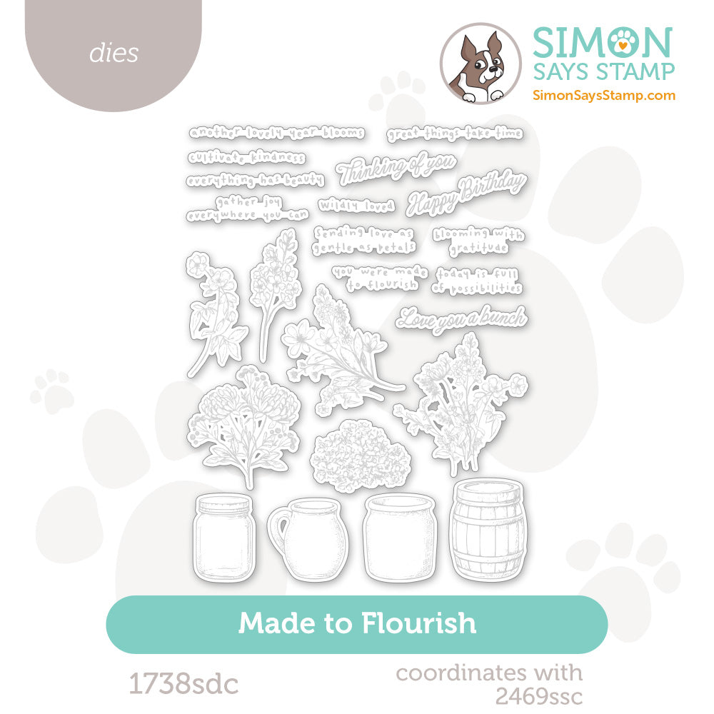 Simon Says Stamp Made to Flourish Wafer Dies 1738sdc
