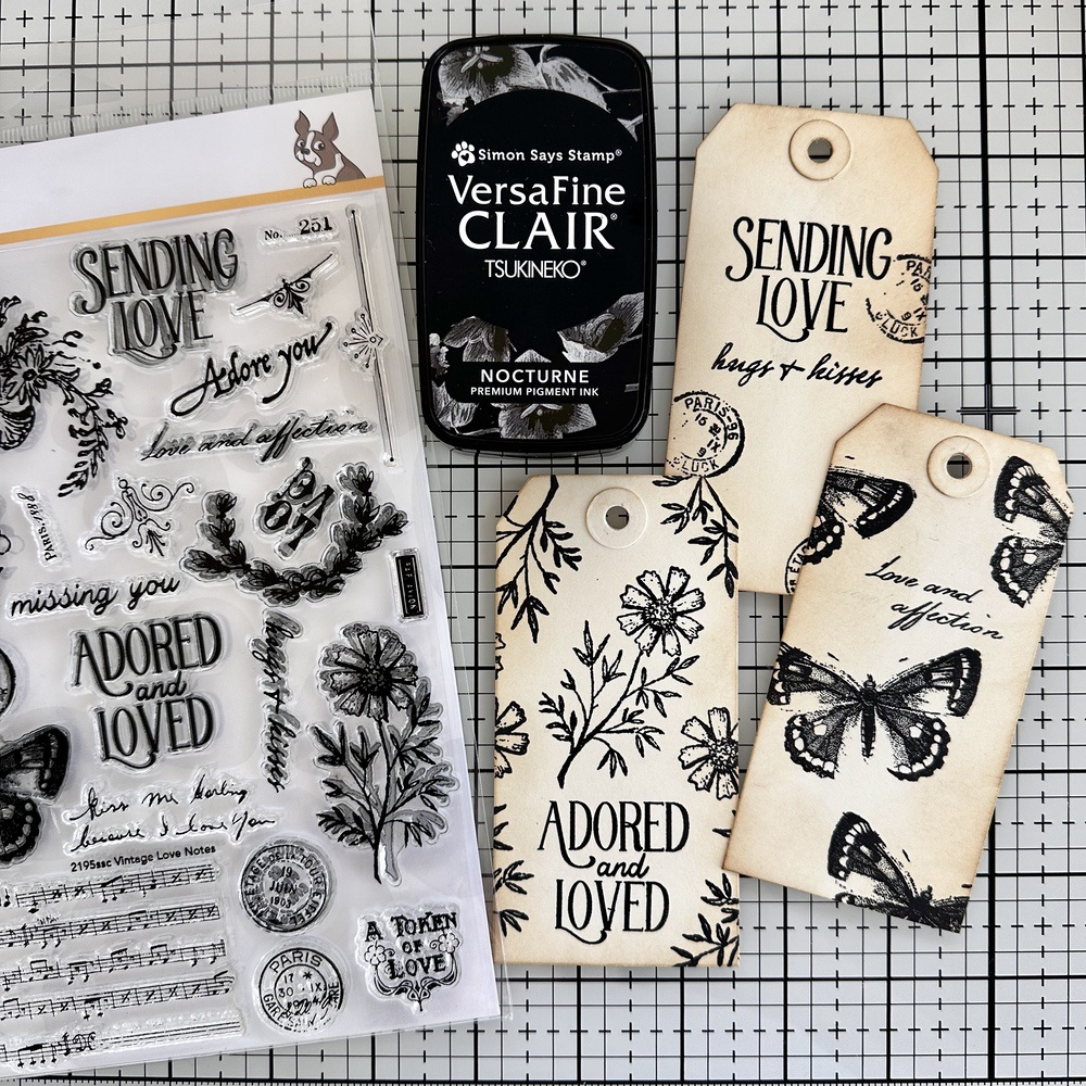 Simon Says Clear Stamps Distressed Vintage Love Notes 2195ssc Pockets of Love Folio | color-code:ALT16