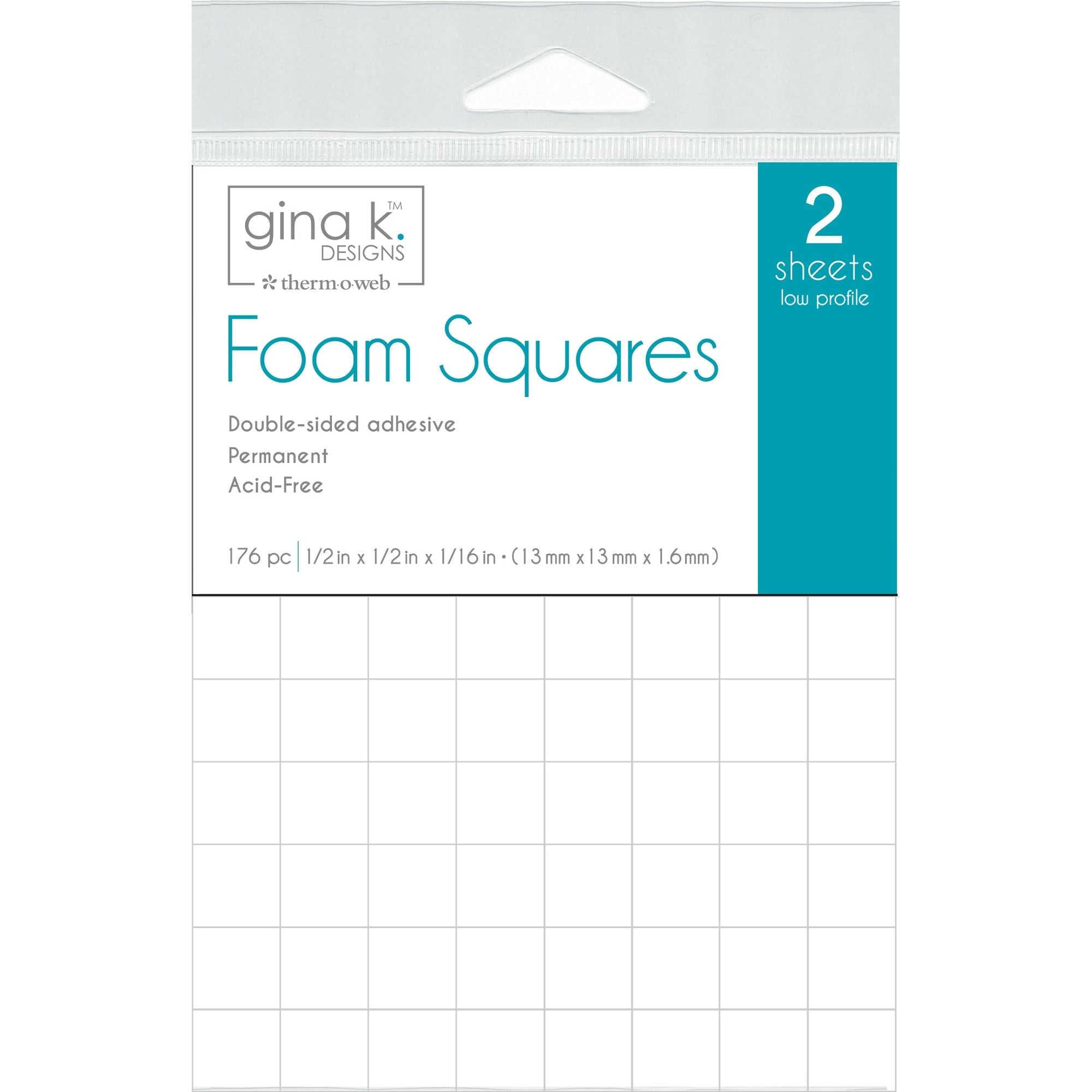Therm O Web Gina K Designs 0.0625 x 0.5 Inch Adhesive Foam Squares 18198