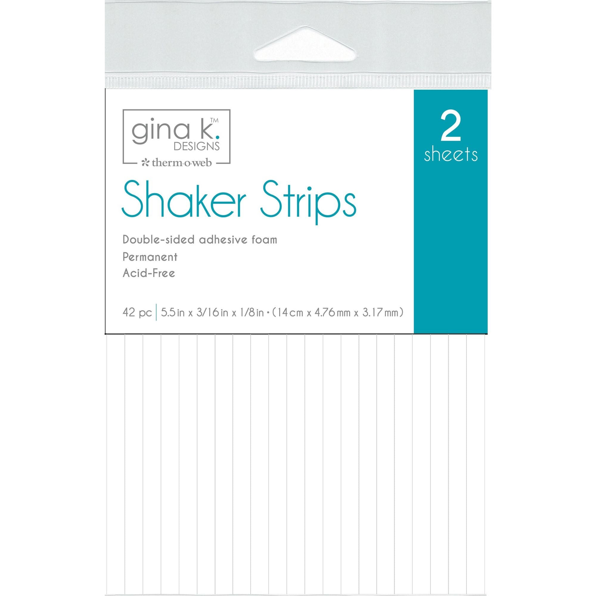 Therm O Web Gina K Designs 0.125 x 0.1875 Inch Adhesive Foam Shaker Strips 18199