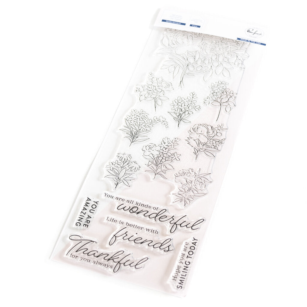 PinkFresh Studio Garden Bouquet Clear Stamp Set 197223
