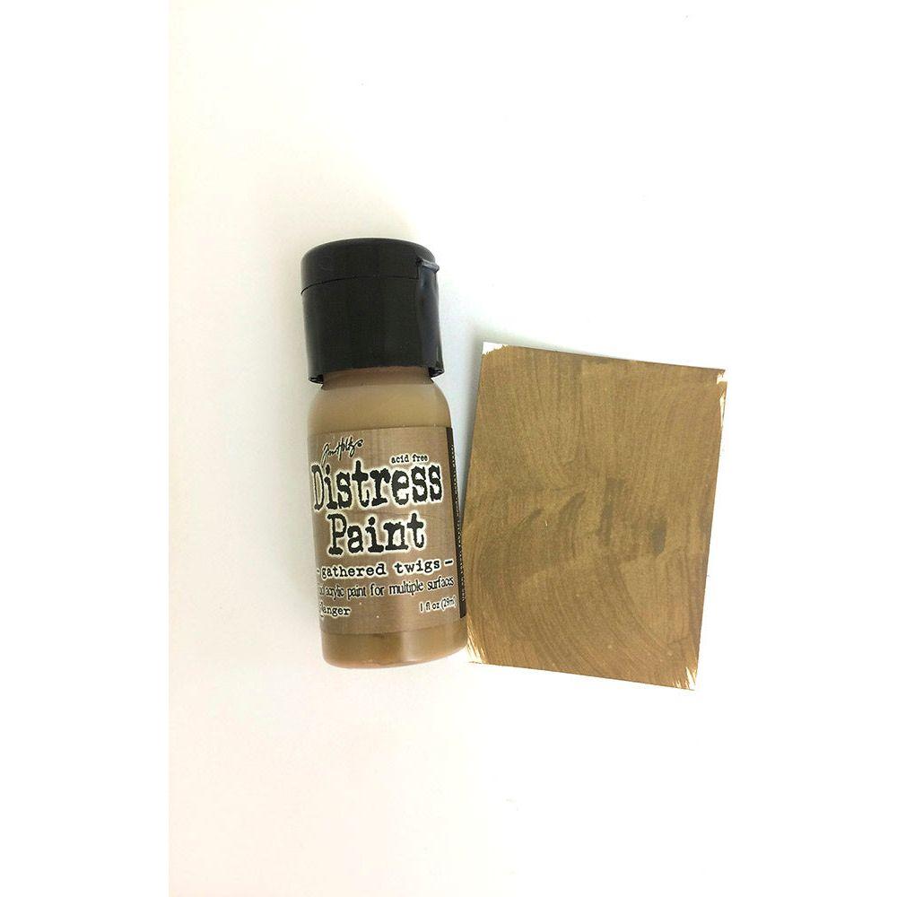 Tim Holtz Flip Top Distress Paint Gathered Twigs Ranger TDF53088 Color Swatch