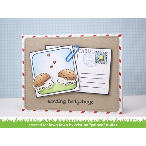 Simon Says Stamp! Lawn Fawn SET LF214HHG HEDGEHUGS Clear Stamps And Dies