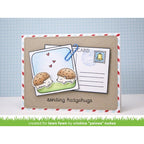 Simon Says Stamp! Lawn Fawn SET LF214HHG HEDGEHUGS Clear Stamps And Dies