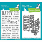 Simon Says Stamp! Lawn Fawn SET LF17SETHHH HAPPY HAPPY HAPPY Clear Stamps and Dies
