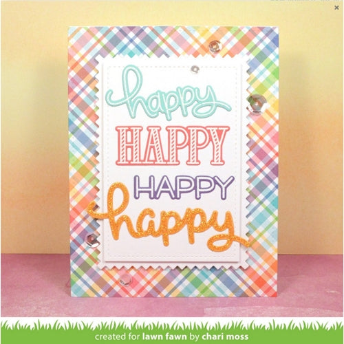 Simon Says Stamp! Lawn Fawn SET LF17SETHHH HAPPY HAPPY HAPPY Clear Stamps and Dies