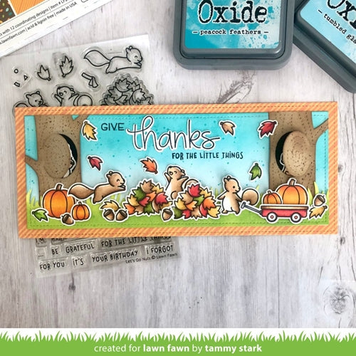 Simon Says Stamp! Lawn Fawn SET LET'S GO NUTS Clear Stamps and Dies lflgn