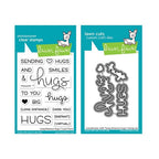 Simon Says Stamp! Lawn Fawn SET LONG DISTANCE HUGS Clear Stamps and Dies lfldh