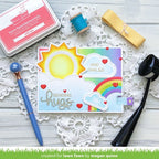 Simon Says Stamp! Lawn Fawn SET LONG DISTANCE HUGS Clear Stamps and Dies lfldh