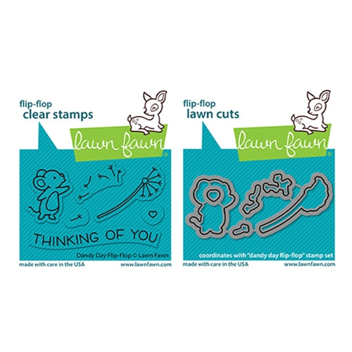 Simon Says Stamp! Lawn Fawn SET DANDY DAY FLIP-FLOP Clear Stamps and Dies lfddff