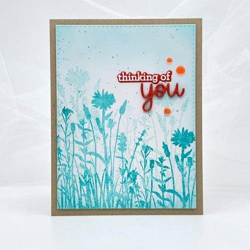 Simon Says Stamp! CZ Design Stamps and Dies SILHOUETTE SENTIMENTS set418ss