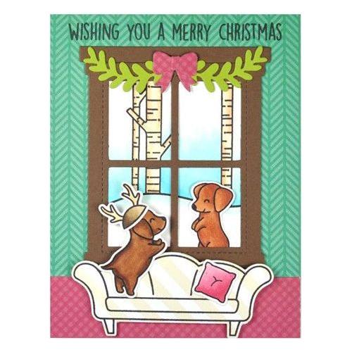 Simon Says Stamp! Lawn Fawn SET FURRY AND BRIGHT Clear Stamps and Dies lffab