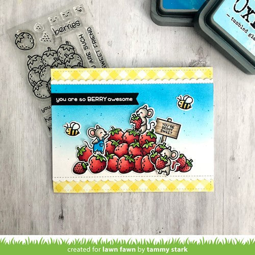 Simon Says Stamp! Lawn Fawn SET HOW YOU BEAN STRAWBERRIES ADD-ON Clear Stamps and Dies s2lfhybs