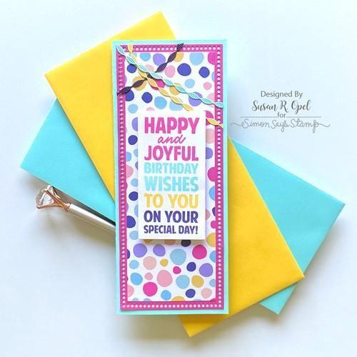 Simon Says Stamp! Simon Says Stamps and Die XL STACKED GREETINGS set517sg
