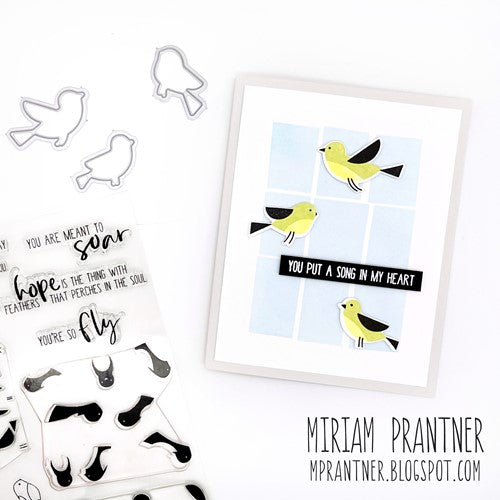 Simon Says Stamp! Simon Says Stamps and Dies PRINTMAKING BIRDS set547pb Stamptember | color-code:ALT2
