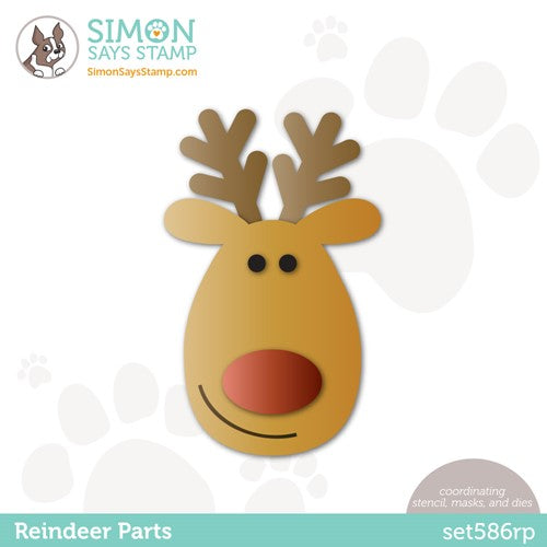 Simon Says Stamp! Simon Says Stamp Die and Stencil REINDEER PARTS set586rp Holiday Sparkle
