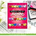 Simon Says Stamp! Lawn Fawn SET SIMPLY CELEBRATE HEARTS Clear Stamps and Dies lfsch | color-code:ALT1