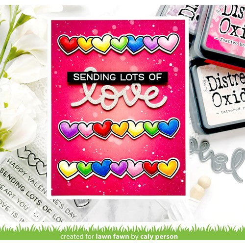 Simon Says Stamp! Lawn Fawn SET SIMPLY CELEBRATE HEARTS Clear Stamps and Dies lfsch | color-code:ALT1