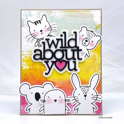 Simon Says Stamp! CZ Design Stamps and Dies WILD LOVE set594wl Hugs