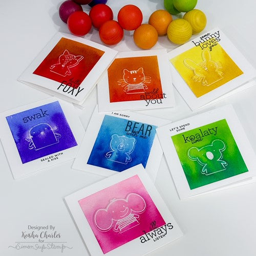 Simon Says Stamp! CZ Design Stamps and Dies WILD LOVE set594wl Hugs