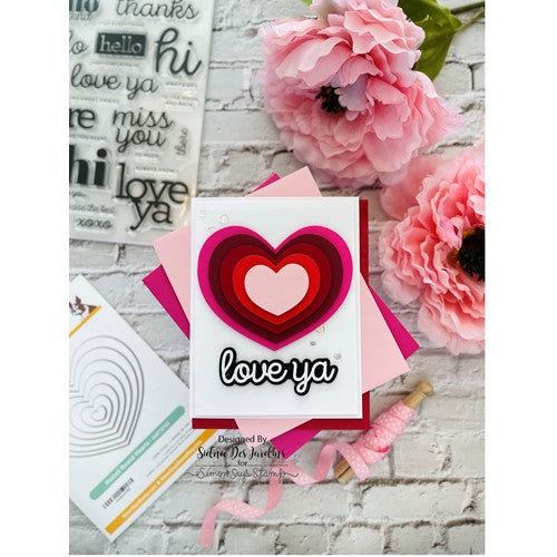 Simon Says Stamp! RESERVE CZ Design Stamps and Dies HI THERE GREETINGS set600ht Kisses | color-code:ALT9