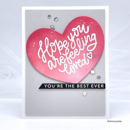 Simon Says Stamp! RESERVE Simon Says Stamps and Dies FROM THE HEART MESSAGES set599fh Kisses