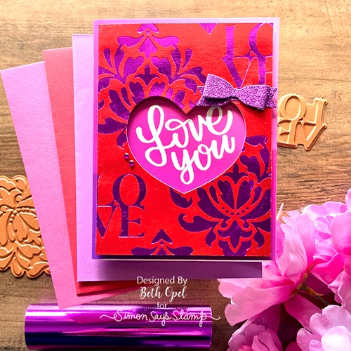 Simon Says Stamp! RESERVE Simon Says Stamps and Dies FROM THE HEART MESSAGES set599fh Kisses