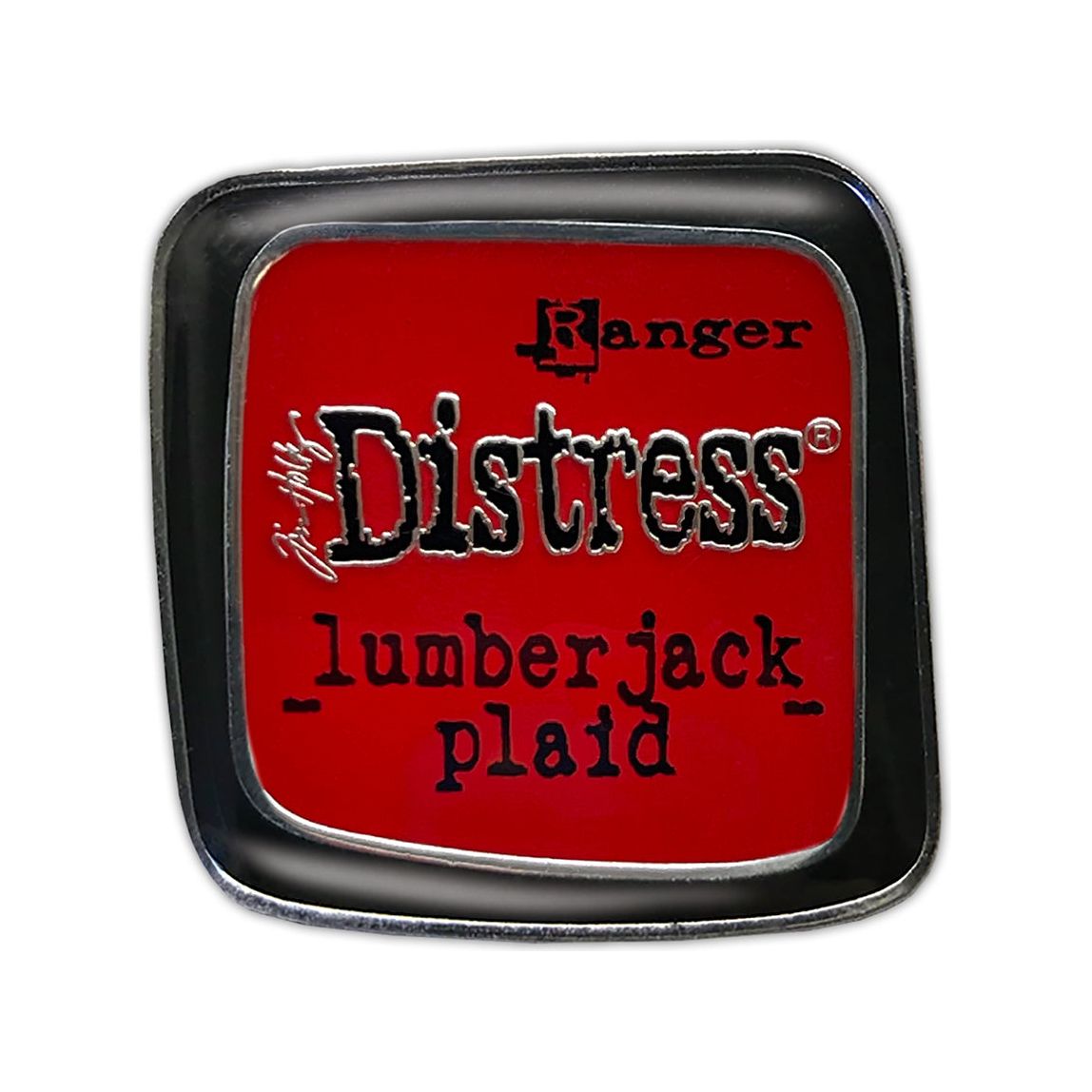 Tim Holtz Distress Enamel Pin Lumberjack Plaid Ranger tdz82439 Alternate Image