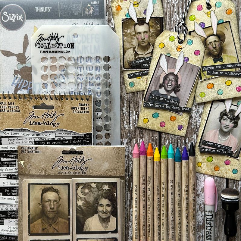 Tim Holtz Distress Watercolor Pencils Set 1 Ranger tdh76308 Easter Tags | color-code:ALT097