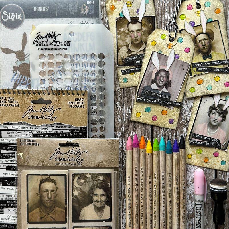 Tim Holtz Distress Watercolor Pencils Sets 4, 5, 6 And 2 Pack Bundle Ranger Easter Tags | color-code:ALT08