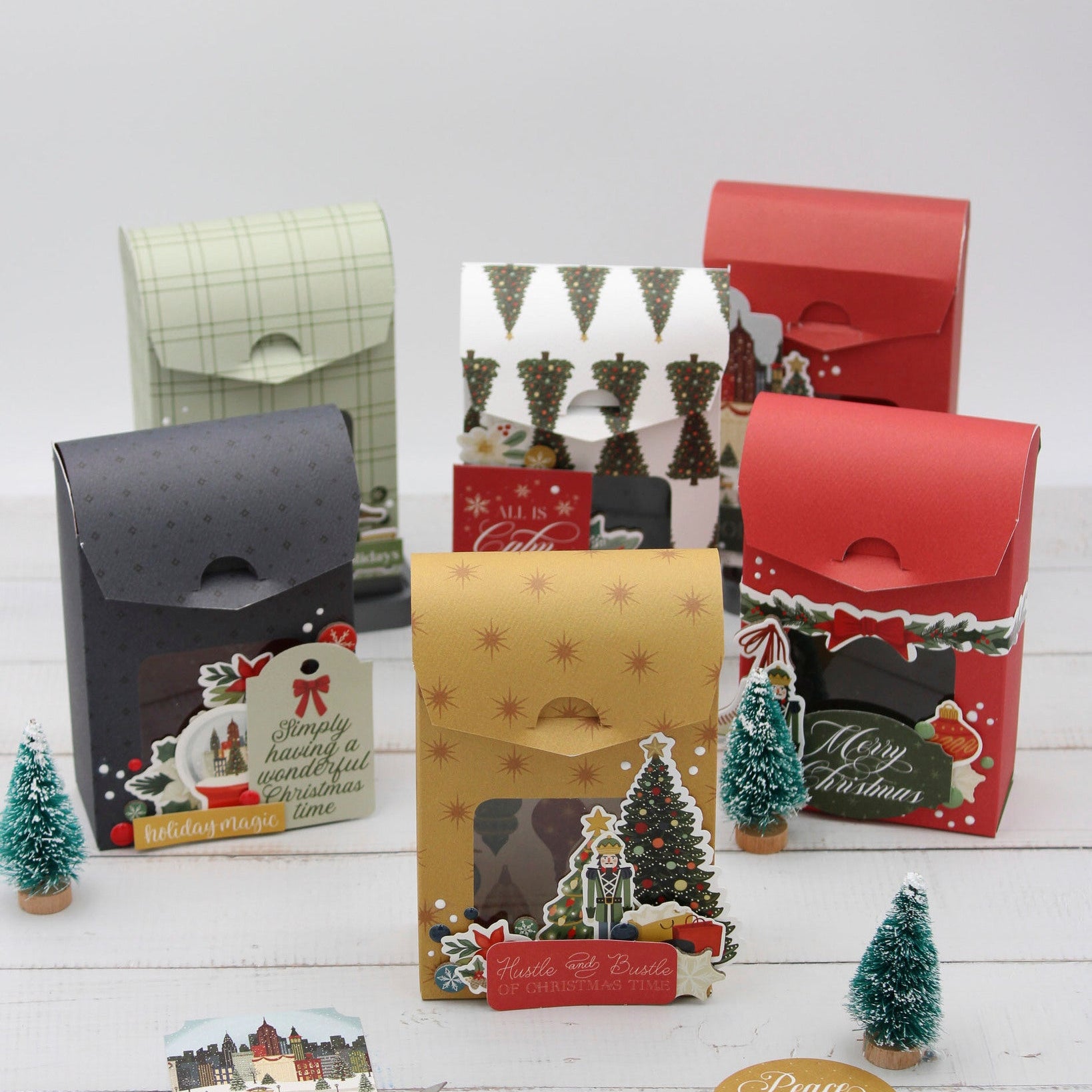 Carta Bella Christmas In The City Frames And Tags cbcic456025 Holiday Gift Boxes