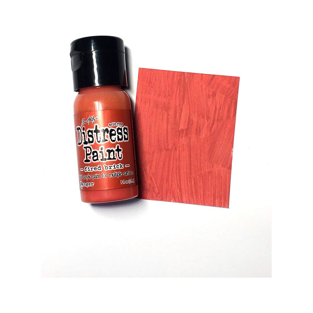 Tim Holtz Flip Top Distress Paint Fired Brick Ranger TDF53057 Color Swatch