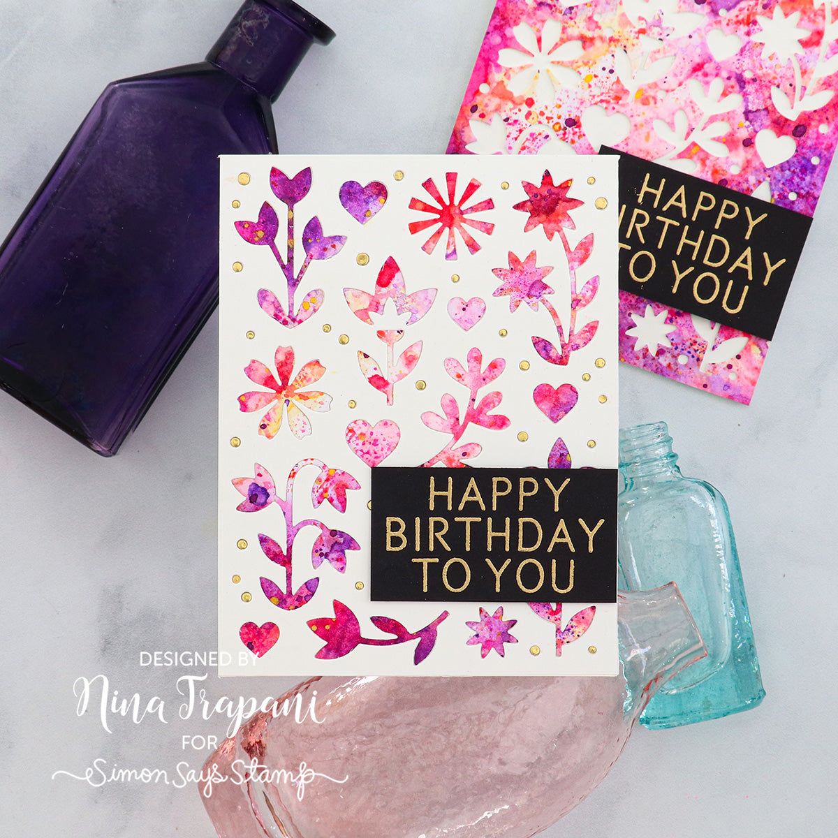Tim Holtz Distress Ominous Twilight Mica Stain Ranger Time Saving Card Ideas | color-code:ALT07