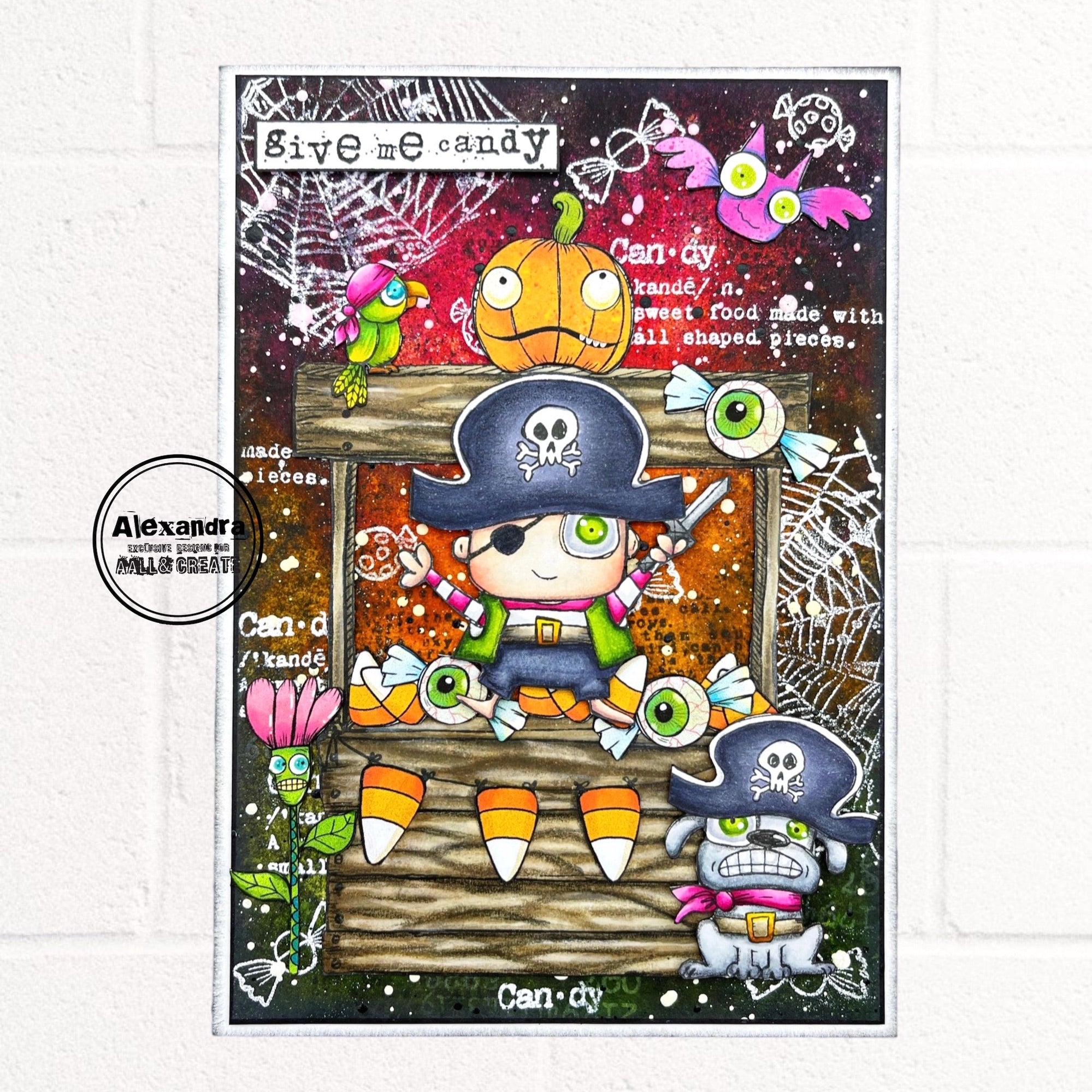 AALL & Create Pumps & Skullz Ephemera Die-Cuts aalle21 halloween candy