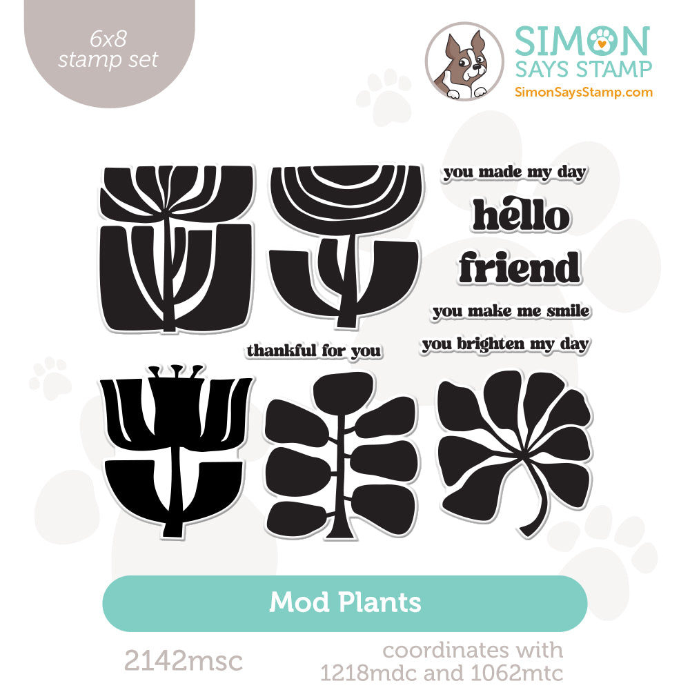 Simon Says Clear Stamps Mod Plants 2142msc Rain or Shine