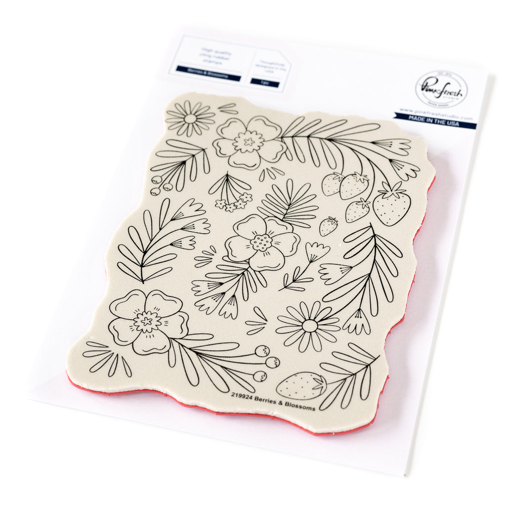 Pinkfresh Studio Berries And Blossoms Bundle Cling Stamp