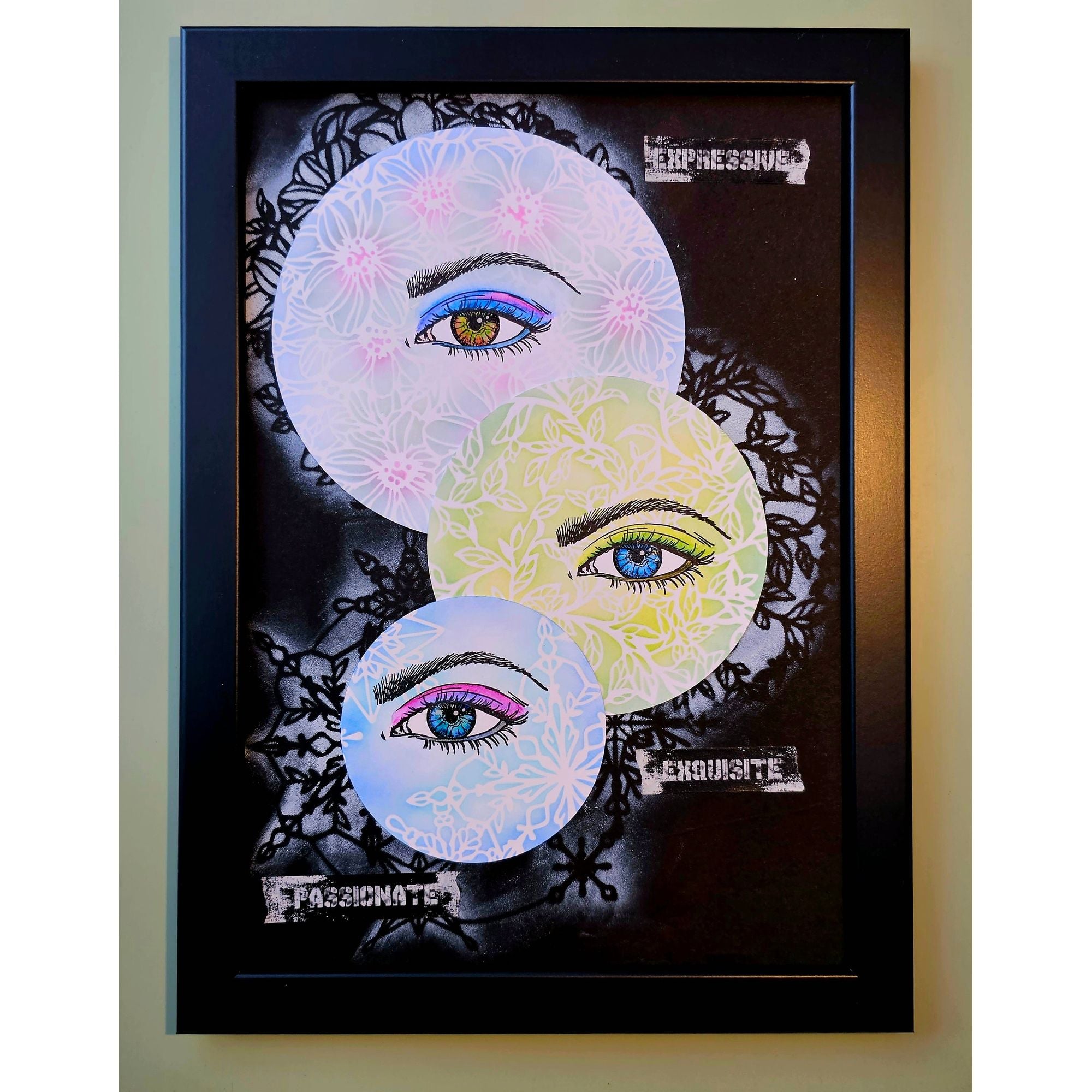 AALL & Create Snow Crystals 6x6 Stencil 221 eyes